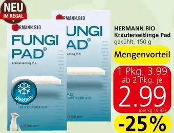 Spar HERMANN.BIO Kräuterseitlinge Pad gekühlt, 150 g Angebot