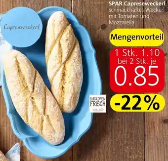 Spar SPAR Capreseweckerl schmackhaftes Weckerl mit Tomaten und Mozzarella Angebot