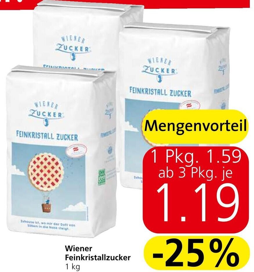 Spar Wiener Feinkristallzucker 1 kg Angebot