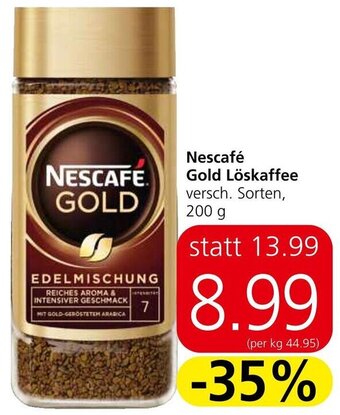 Spar Nescafé Gold Löskaffee versch. Sorten, 200 g Angebot
