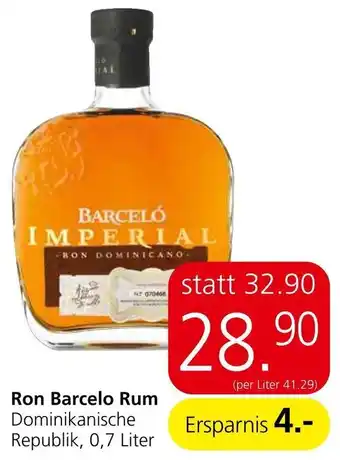 Spar Ron Barcelo Rum Dominikanische Republik, 0,7 Liter Angebot