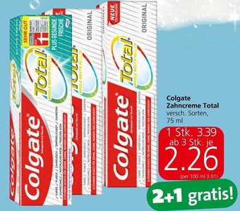 Spar Colgate Zahncreme Total versch. Sorten, 75 ml Angebot
