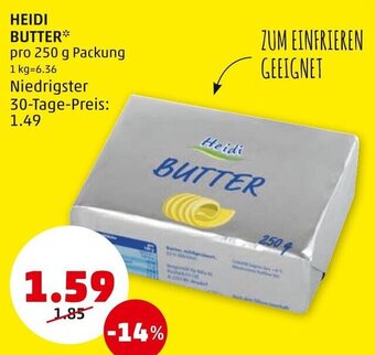 PENNY HEIDI BUTTER* pro 250 g Packung Angebot