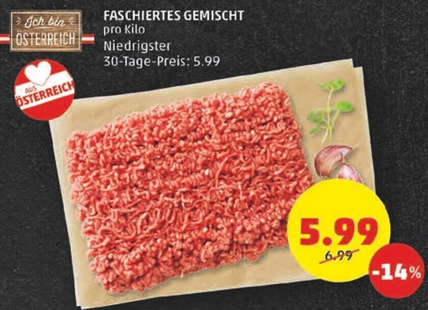 PENNY FASCHIERTES GEMISCHT pro Kilo Angebot