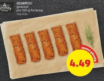 PENNY CEVAPCICI pro 500 g Packung Angebot