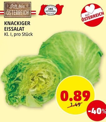 PENNY KNACKIGER EISSALAT Kl. I, pro Stück Angebot