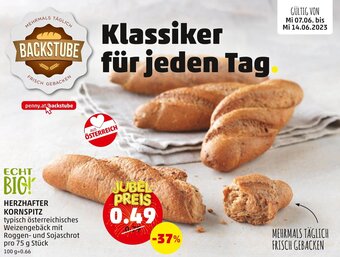 PENNY HERZHAFTER KORNSPITZ pro 75 g Stück Angebot