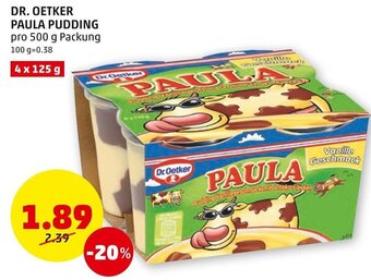 PENNY DR. OETKER PAULA PUDDING pro 500 g Packung Angebot