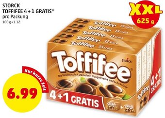 PENNY STORCK TOFFIFEE 4+1 GRATIS* pro Packung Angebot