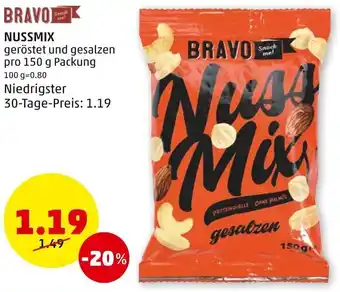 PENNY NUSSMIX pro 150 g Packung Angebot