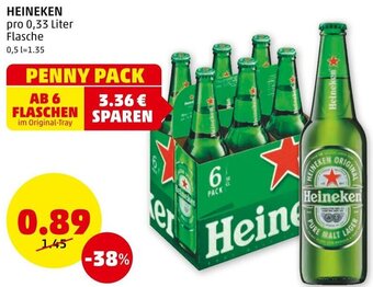 PENNY HEINEKEN pro 0,33 Liter Flasche Angebot