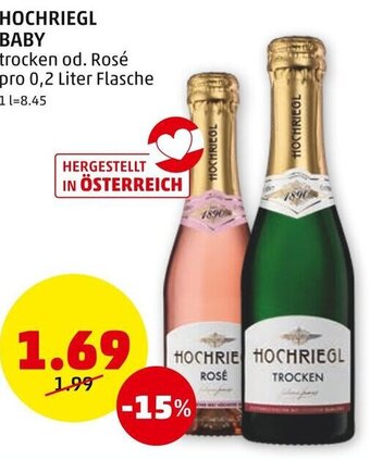 PENNY HOCHRIEGL BABY trocken od. Rosé pro 0,2 Liter Flasche Angebot