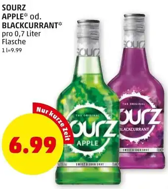PENNY SOURZ APPLE* od. BLACKCURRANT* pro 0,7 Liter Flasche Angebot