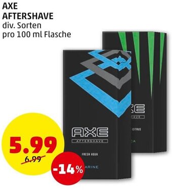 PENNY AXE AFTERSHAVE div. Sorten pro 100 ml Flasche Angebot