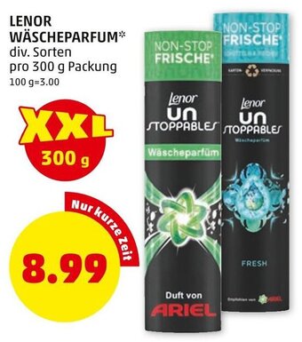 PENNY LENOR WÄSCHEPARFUM* div. Sorten pro 300 g Packung Angebot