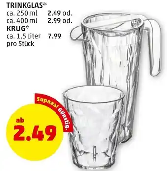 PENNY TRINKGLAS* ca. 250 ml Angebot