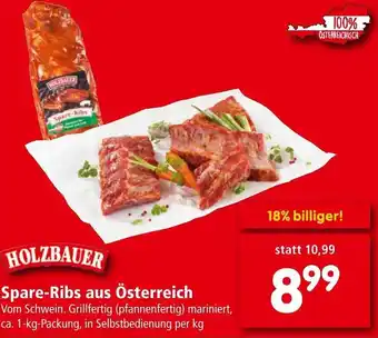Interspar HOLZBAUER Spare-Ribs aus Österreich per kg Angebot