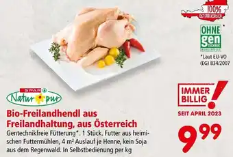 Interspar Bio-Freilandhendl aus Freilandhaltung, aus Österreich per kg Angebot