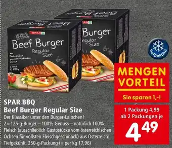 Interspar SPAR BBQ Beef Burger Regular Size 250-g-Packung Angebot