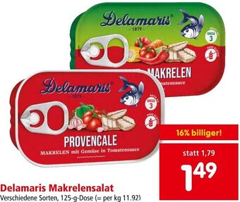 Interspar Delamaris Makrelensalat Verschiedene Sorten, 125-g-Dose Angebot