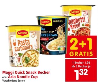 Interspar Maggi Quick Snack Becher oder Asia Noodle Cup Angebot