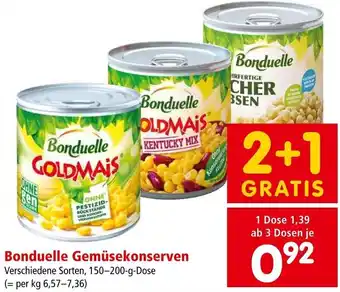 Interspar Bonduelle Gemüsekonserven Verschiedene Sorten, 150-200-g-Dose Angebot