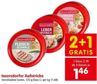 Interspar Inzersdorfer Aufstriche Verschiedene Sorten, 125-g-Dose Angebot