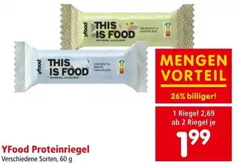 Interspar YFood Proteinriegel Verschiedene Sorten, 60 g Angebot