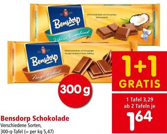 Interspar Bensdorp Schokolade Verschiedene Sorten, 300-g-Tafel Angebot