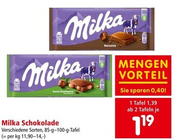 Interspar Milka Schokolade Verschiedene Sorten, 85-g-100-g-Tafel Angebot