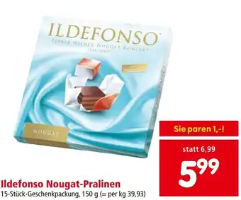 Interspar Ildefonso Nougat-Pralinen 15-Stück-Geschenkpackung, 150 g Angebot