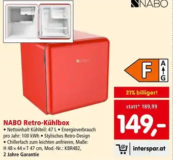 Interspar NABO Retro-Kühlbox H 48 x 44 x T 47 cm Angebot