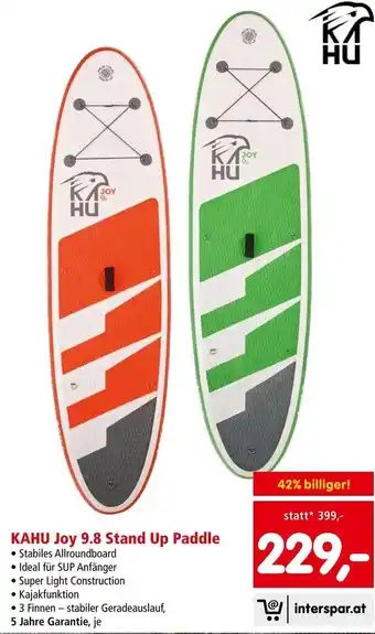 Interspar KAHU Joy 9.8 Stand Up Paddle Angebot