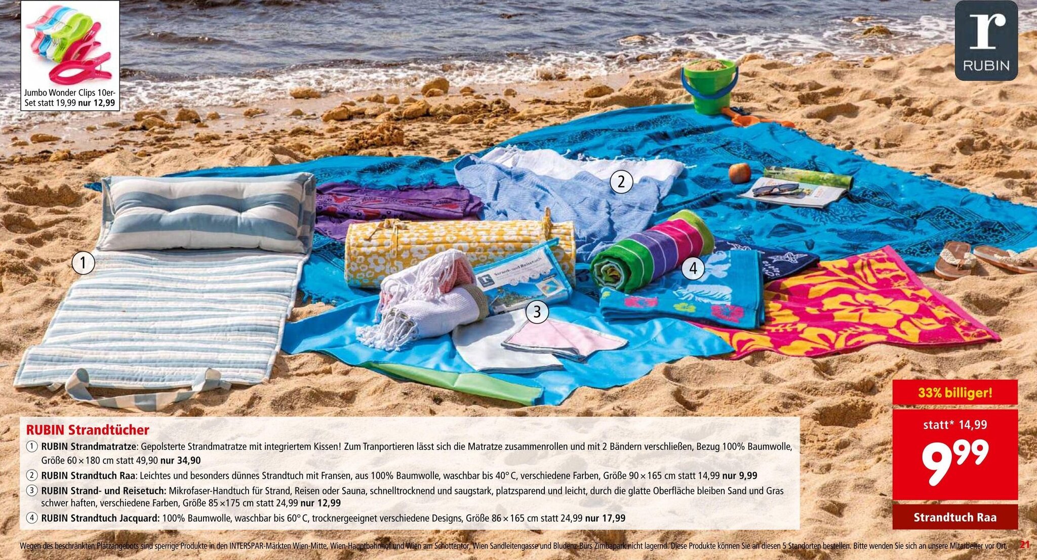 Interspar Rubin Strandtuch Raa Angebot
