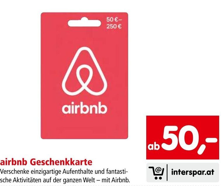 Interspar airbnb Geschenkkarte Angebot