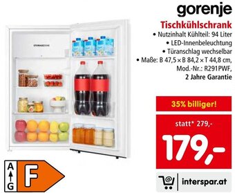 Interspar gorenje Tischkühlschrank Angebot