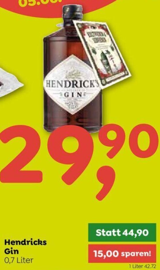 ADEG Hendricks Gin 0,7 Liter Angebot
