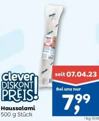 ADEG clever Haussalami 500 g Stück Angebot