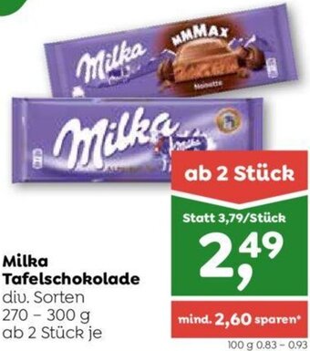 ADEG Milka Tafelschokolade div. Sorten 270-300 g Angebot