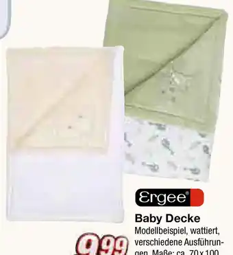 KiK Ergee Baby Decke Modellbeispiel, wattiert, verschiedene Ausführun-gen, Maße: ca. 70x100 Angebot