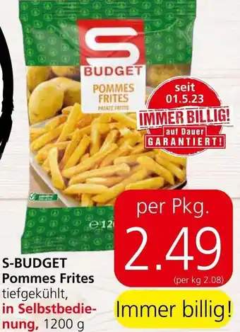 Eurospar S-BUDGET Pommes Frites 1200g Angebot