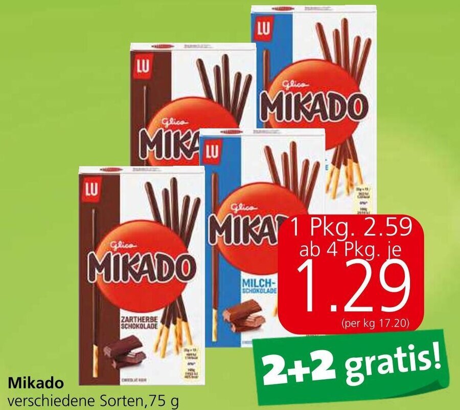 Eurospar Mikado verschiedene Sorten, 75 g Angebot