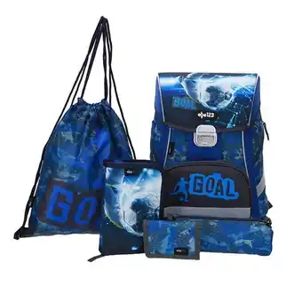 Libro Schultaschen-set fußball 5-teilig 22 l blau Angebot