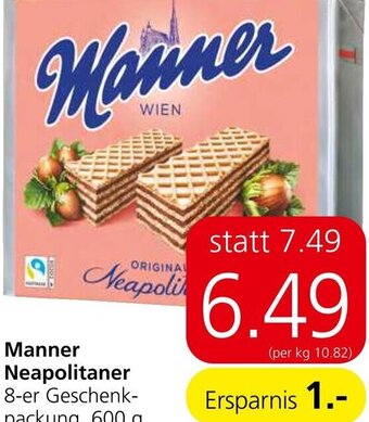 Eurospar Manner Neapolitaner 8-er Geschenk-packung, 600 g Angebot