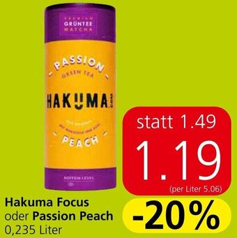 Eurospar Hakuma Focus oder Passion Peach 0,235 Liter Angebot