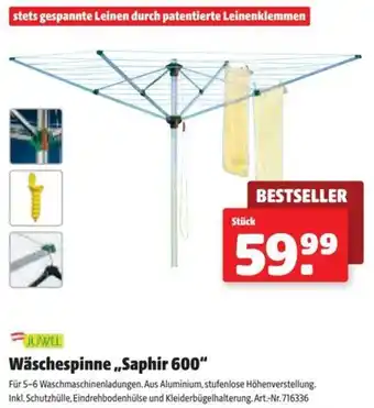 Der Grissemann JUWEL Wäschespinne,,Saphir 600" Angebot