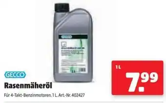 Der Grissemann GECCO Rasenmäheröl Für 4-Takt-Benzinmotoren, 1 L. Art.-Nr. 402427 Angebot