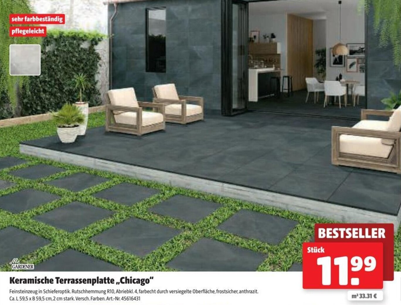 Der Grissemann Keramische Terrassenplatte ,,Chicago" Angebot