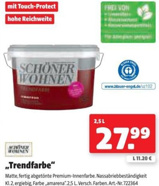 Der Grissemann „Trendfarbe" 2,5 L Angebot