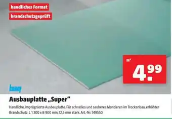 Der Grissemann Ausbauplatte ,,Super" Angebot